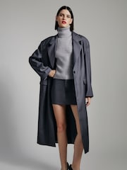 Bardot Grey Oversized Maika Coat - Image 1 of 5