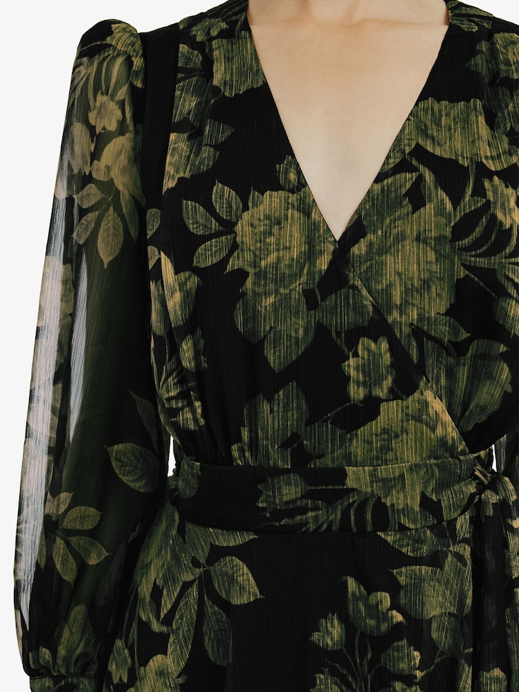 Bardot Green Lucianna Maxi Wrap Dress - Image 4 of 5