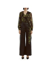 Bardot Green Diana Wrap Top - Image 2 of 5