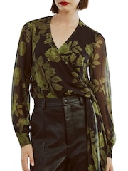 Bardot Green Diana Wrap Top - Image 4 of 5