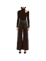 Bardot Black Olesa Asymmetric Knit Top - Image 2 of 5