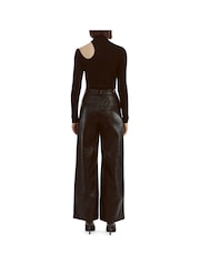 Bardot Black Olesa Asymmetric Knit Top - Image 3 of 5