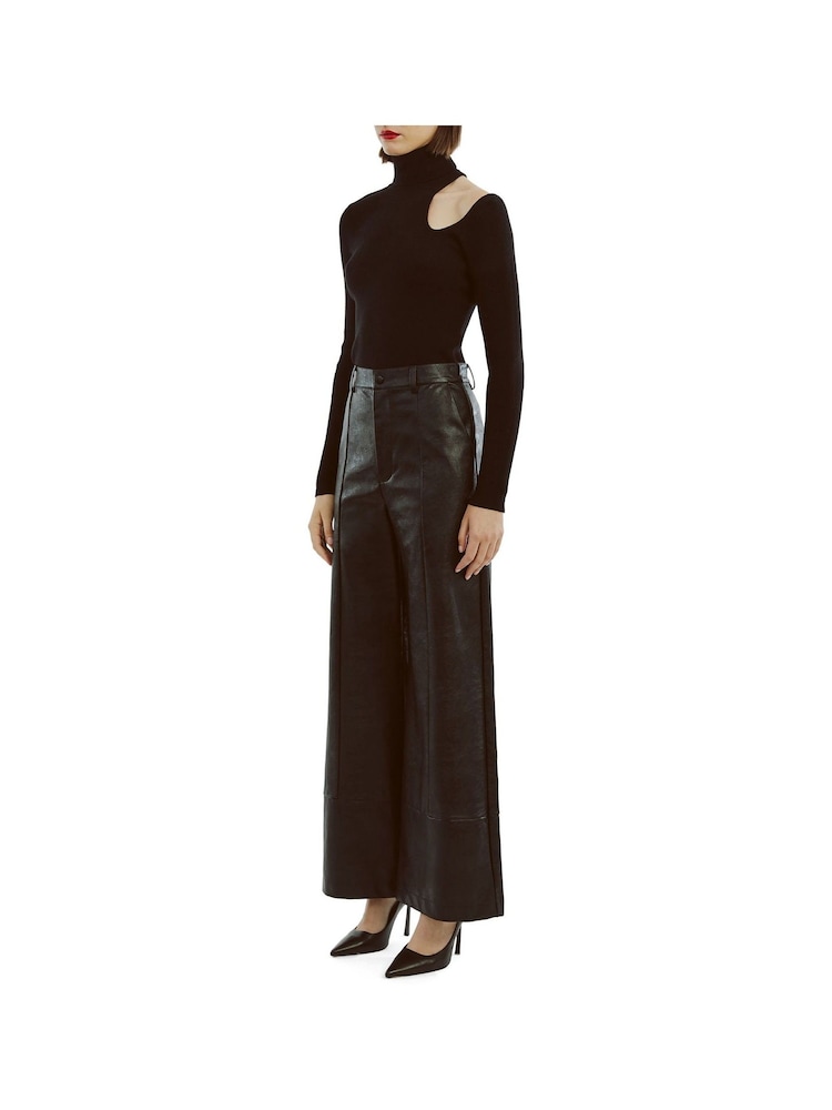 Bardot Black Olesa Asymmetric Knit Top - Image 5 of 5