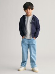 GANT Blue Kids Shield Zip Hoodie - Image 1 of 7