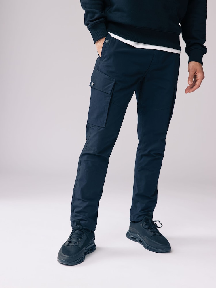 Black Regular Fit Ripstop Cargo Trousers - Image 1 of 1