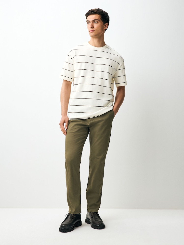 Stone Regular Fit Mushroom Chino Trousers - Image 2 of 2