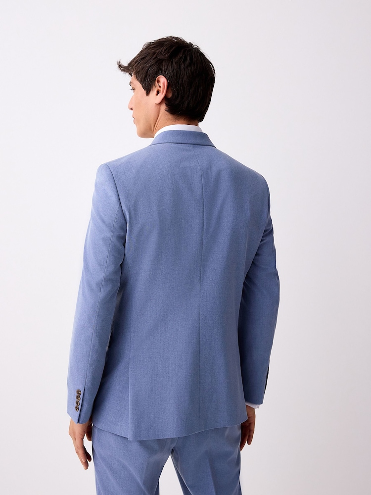 Blue Slim Fit Motionflex Stretch Suit Jacket - Image 3 of 5
