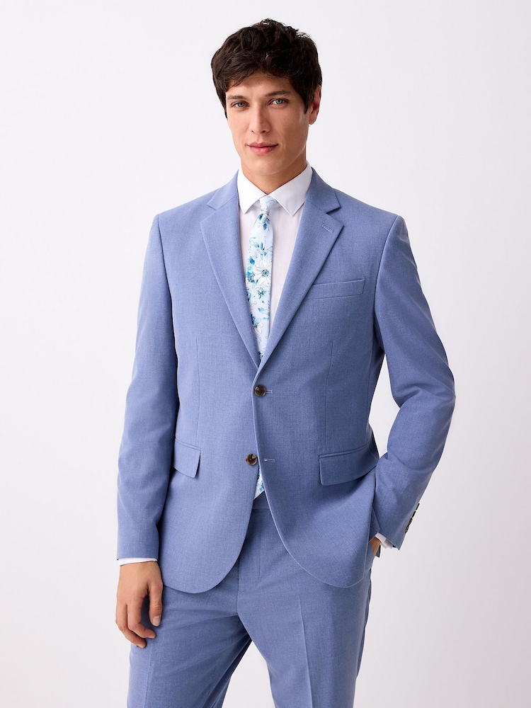 Blue Slim Fit Motionflex Stretch Suit Jacket - Image 4 of 5