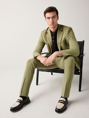 Khaki Green Skinny Fit Motionflex Stretch Suit Jacket - Image 1 of 10
