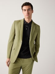 Khaki Green Skinny Fit Motionflex Stretch Suit Jacket - Image 5 of 10