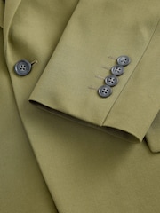 Khaki Green Skinny Fit Motionflex Stretch Suit Jacket - Image 8 of 10