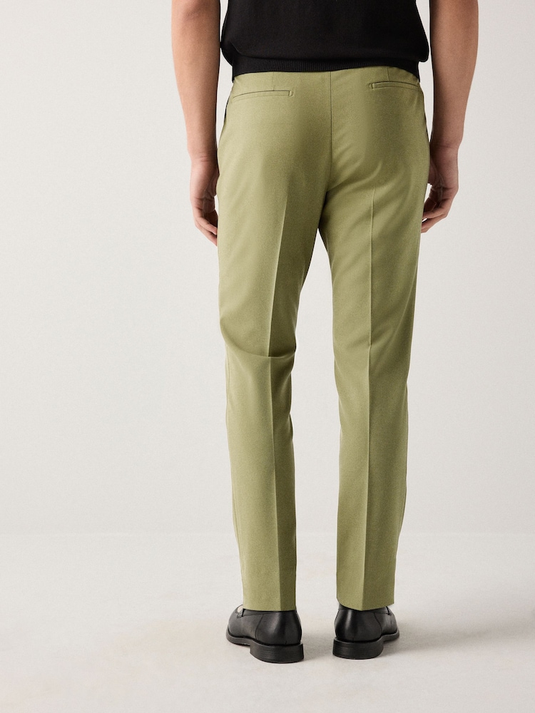 Khaki - Spodnie garniturowe Motionflex ze stretchem - Image 3 of 11