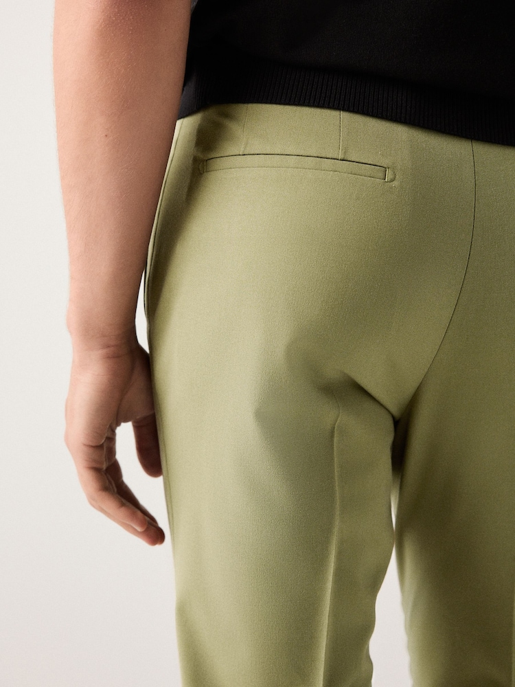 Khaki - Spodnie garniturowe Motionflex ze stretchem - Image 4 of 11