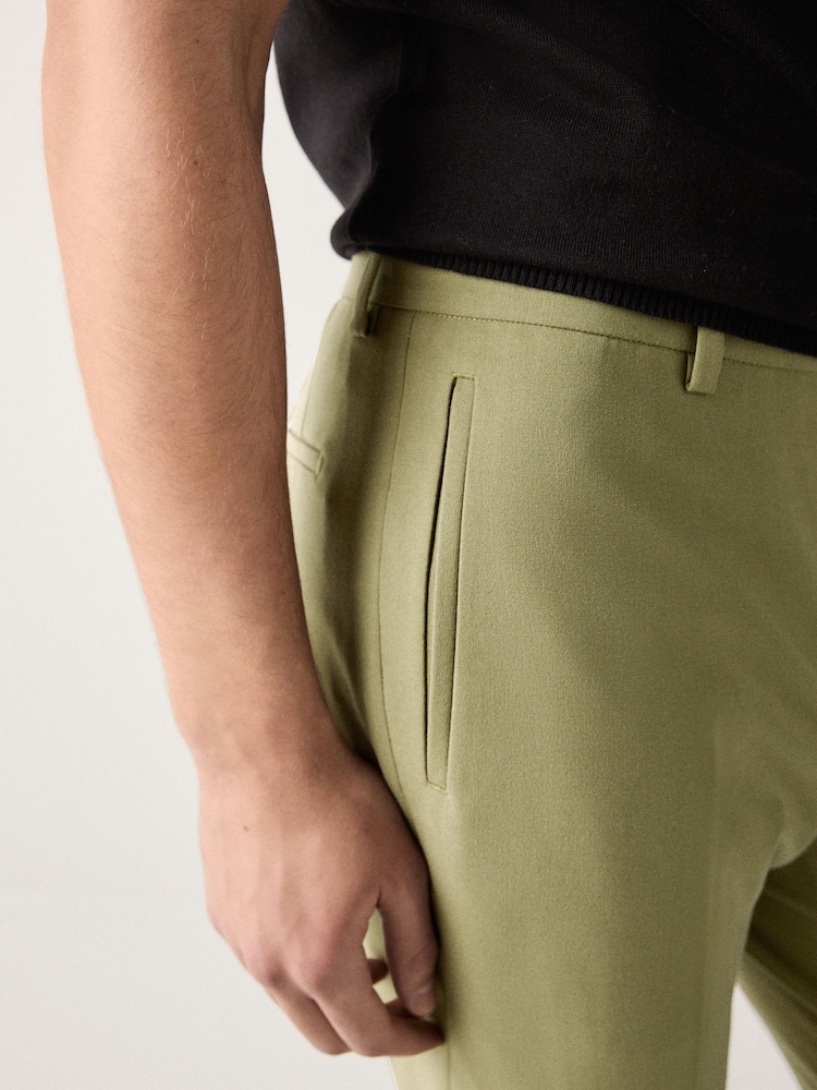 Khaki - Spodnie garniturowe Motionflex ze stretchem - Image 5 of 11