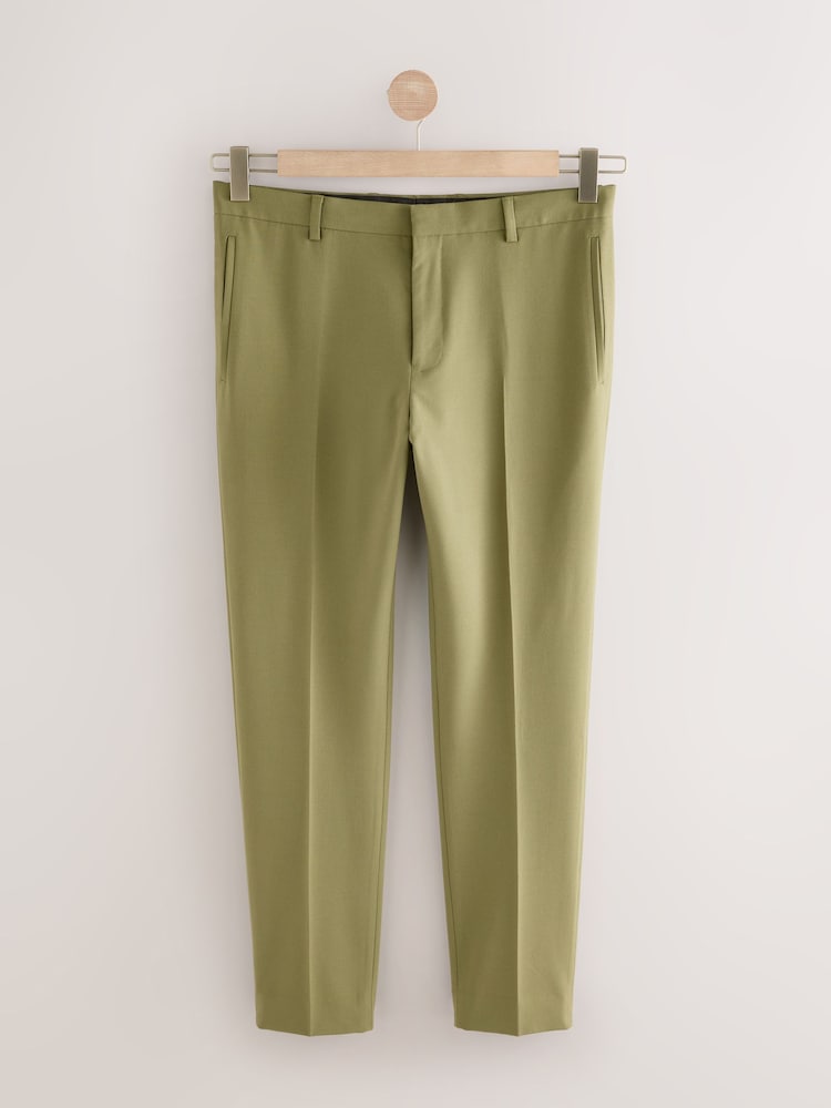 Khaki - Spodnie garniturowe Motionflex ze stretchem - Image 6 of 11