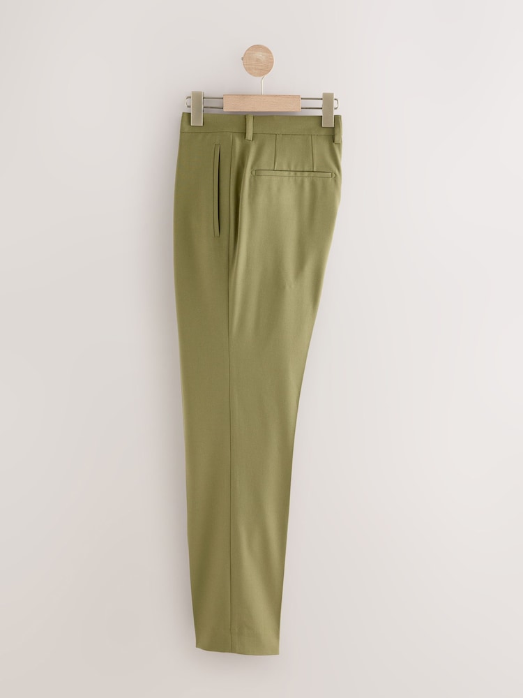 Khaki - Spodnie garniturowe Motionflex ze stretchem - Image 7 of 11