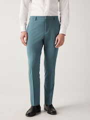 Bleu de sarcelle - Coupe fine - Pantalon de costume stretch Motionflex - Image 1 de 10