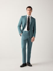 Bleu de sarcelle - Coupe fine - Pantalon de costume stretch Motionflex - Image 2 de 10