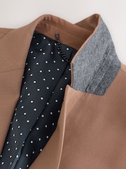 Tan Brown Skinny Fit Motionflex Stretch Suit Jacket - Image 4 of 5