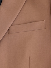 Tan Brown Skinny Fit Motionflex Stretch Suit Jacket - Image 5 of 5