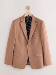 Tan Brown Skinny Fit Motionflex Stretch Suit Jacket - Image 6 of 10