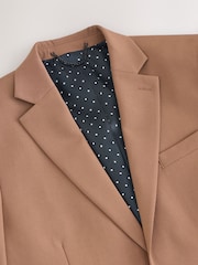 Tan Brown Skinny Fit Motionflex Stretch Suit Jacket - Image 8 of 10