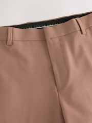 Tan Brown Skinny Fit Motionflex Stretch Suit Trousers - Image 4 of 6