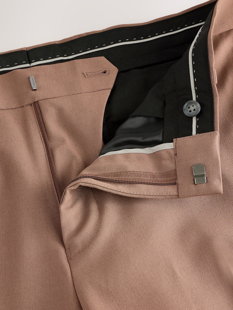 Tan Brown Skinny Fit Motionflex Stretch Suit Trousers - Image 6 of 6