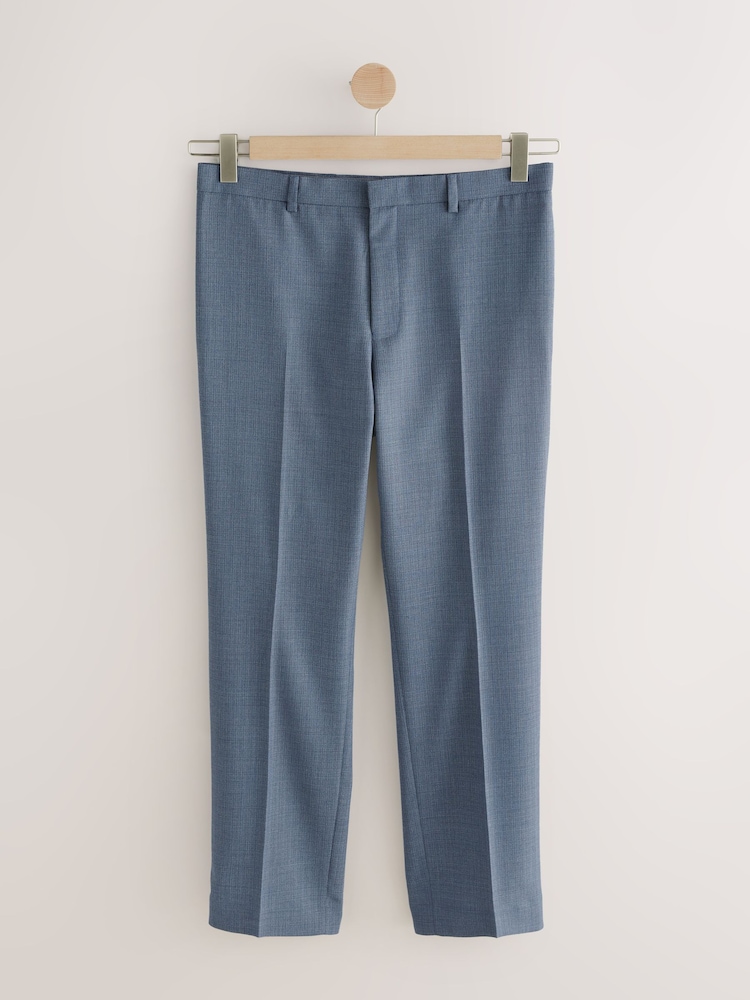 Bleu clair - Pantalon de costume texturé coupe classique - Image 1 of 5
