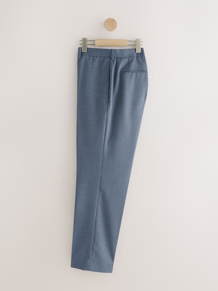 Bleu clair - Pantalon de costume texturé coupe classique - Image 2 of 5