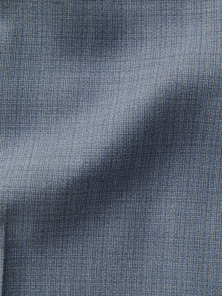 Bleu clair - Pantalon de costume texturé coupe classique - Image 3 of 5