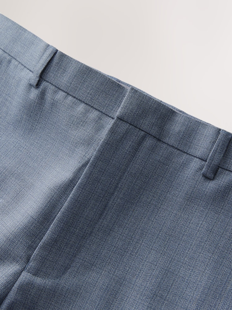 Bleu clair - Pantalon de costume texturé coupe classique - Image 4 of 5