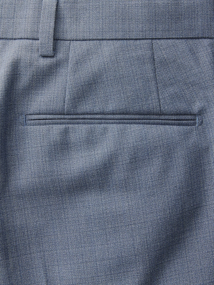 Bleu clair - Pantalon de costume texturé coupe classique - Image 5 of 5