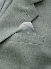 Vert - Veste de costume texturée classique Coupe classique - Image 10 de 11
