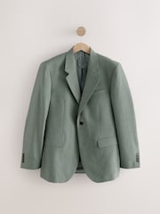 Vert - Veste de costume texturée classique Coupe classique - Image 6 de 11