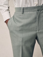 Vert - Pantalon de costume texturé coupe classique - Image 4 of 10
