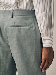 Vert - Pantalon de costume texturé coupe classique - Image 5 of 10