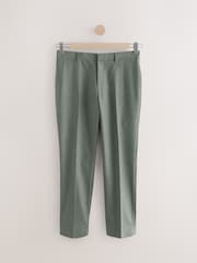 Vert - Pantalon de costume texturé coupe classique - Image 6 of 10