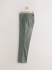 Vert - Pantalon de costume texturé coupe classique - Image 7 of 10