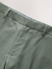 Vert - Pantalon de costume texturé coupe classique - Image 8 of 10