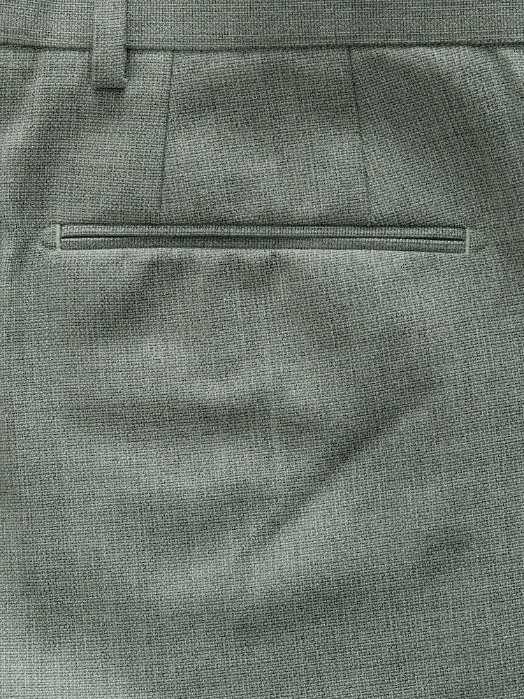 Vert - Pantalon de costume texturé coupe classique - Image 9 of 10