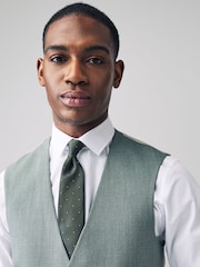 Green Textured Suit Waistcoat - Image 3 of 5