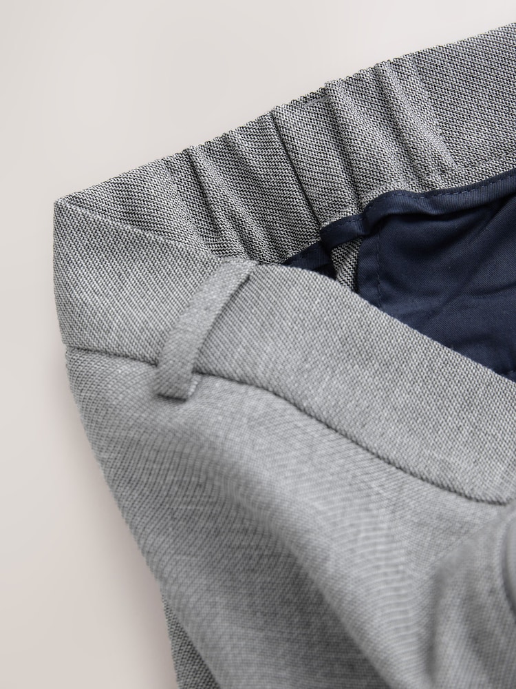 Gris - Pantalon de costume en lin Blend texturé - Image 10 of 11