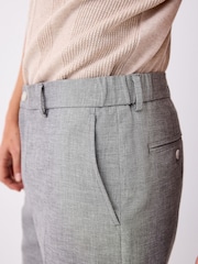 Gris - Linen Blend Texture Suit Trousers - Imagen 4 de 11