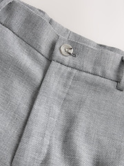 Gris - Linen Blend Texture Suit Trousers - Imagen 8 de 11