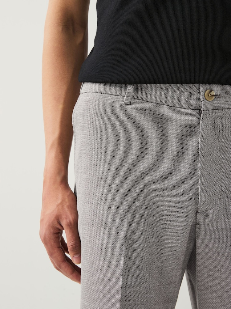 Pierre - Pantalon de costume en lin Blend texturé - Image 5 of 13