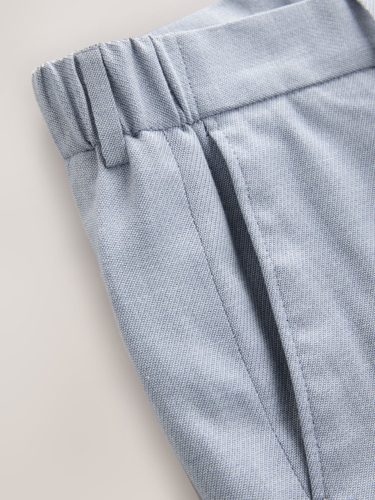 Blauw - Linen Blend Texture Suit Trousers - Image 10 of 10