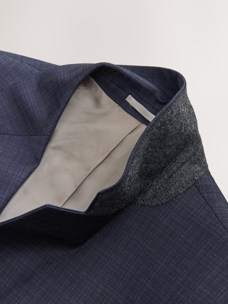 marine - Veste skinny Carreaux texturée - Image 9 of 11