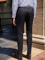 marine - Pantalon de costume skinny à carreaux texturé - Image 3 of 10