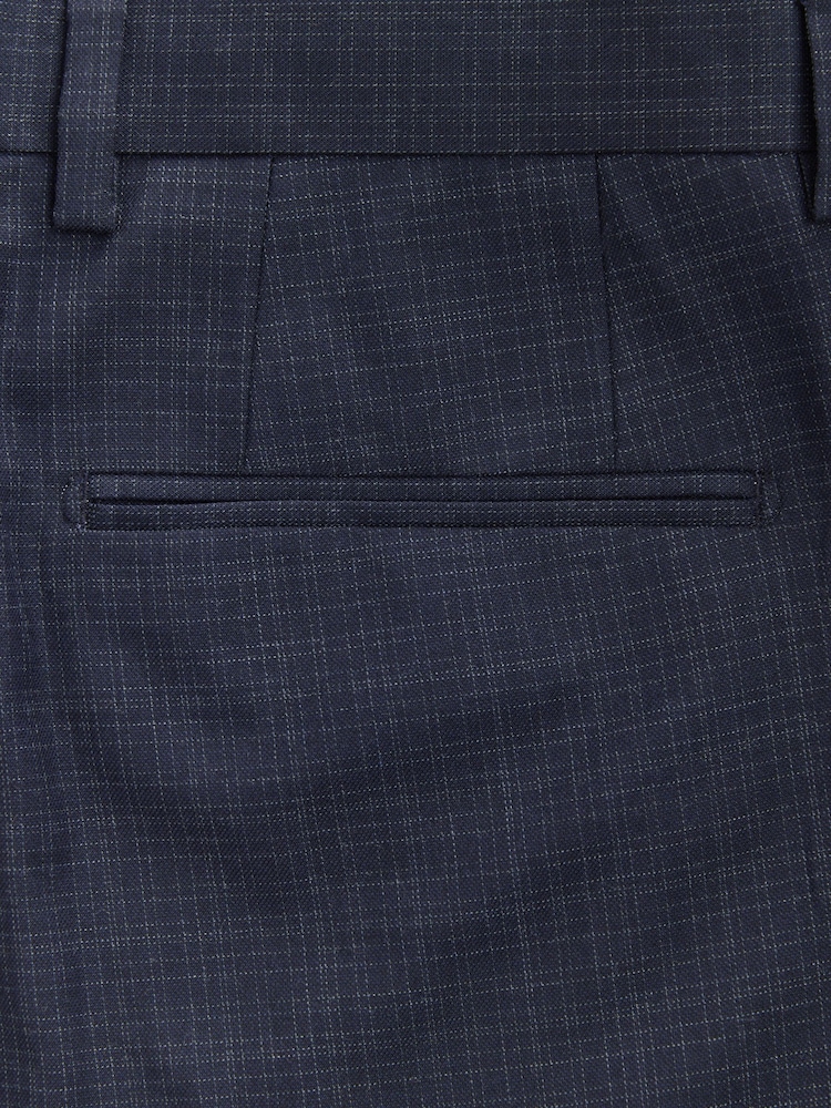 marine - Pantalon de costume skinny à carreaux texturé - Image 9 of 10